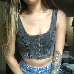 Zaful acid wash crop top
